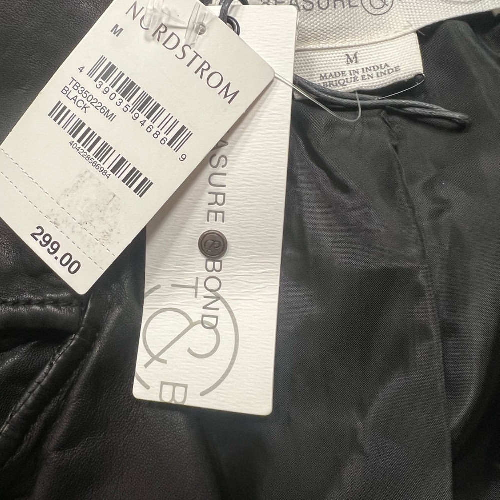 Treasure & Bond- Nordstrom Black Quilted Leather Jacket-Medium - Picture 4 of 12